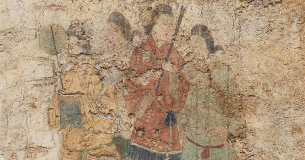 高松塚古墳壁画 西壁女子群像